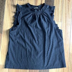 J Crew Large black dotted top